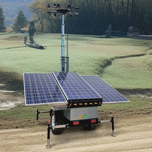 Solar trailer light tower